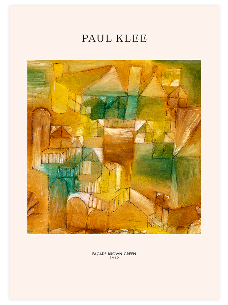 Klee Façade Brown Green - Art Print Ürün ana görseli