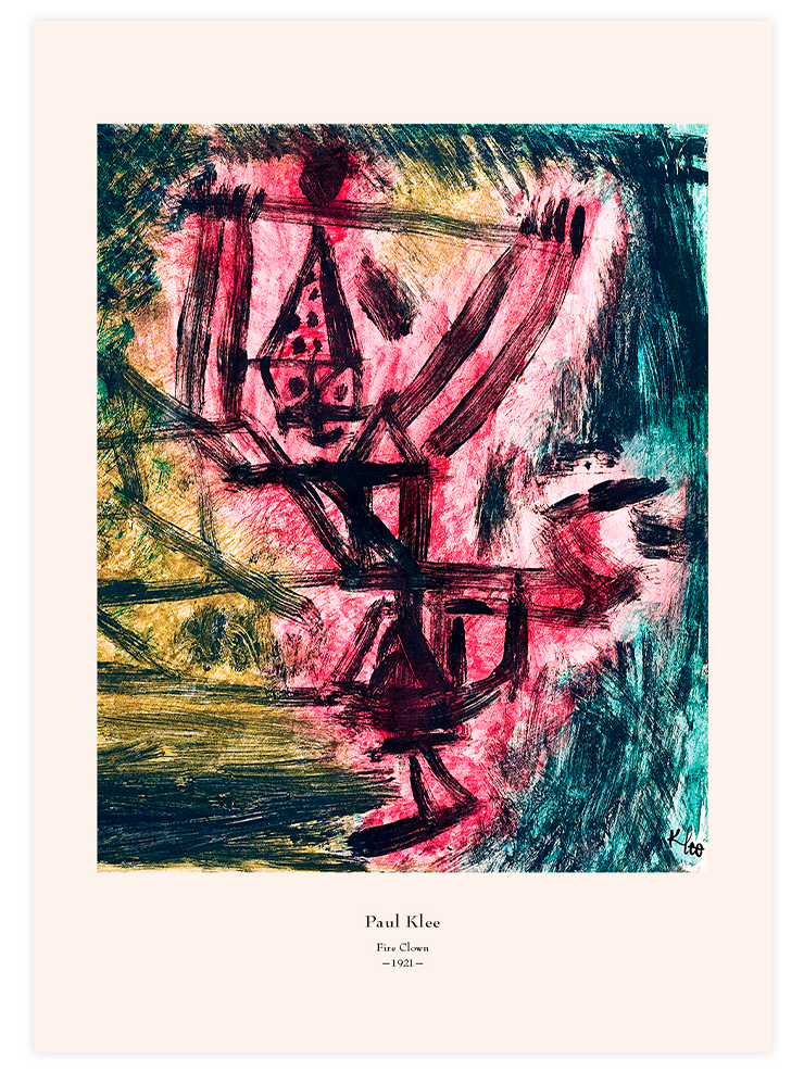 Klee Fire Clown - Art Print Ürün ana görseli