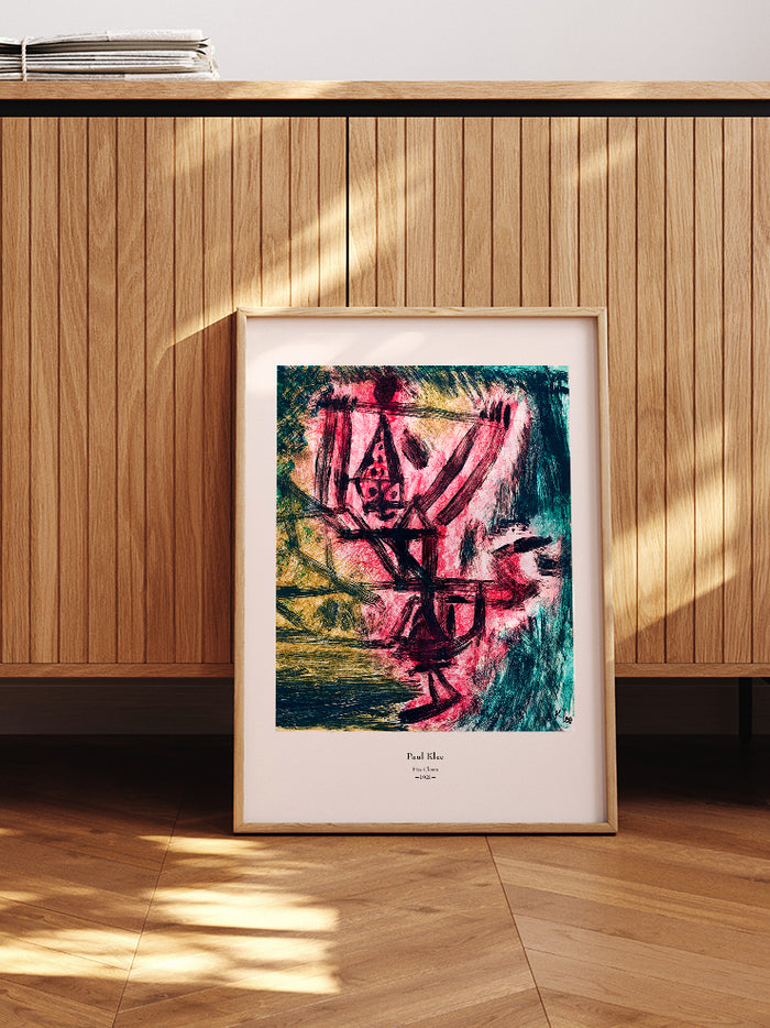 Klee Fire Clown - Art Print  Poster