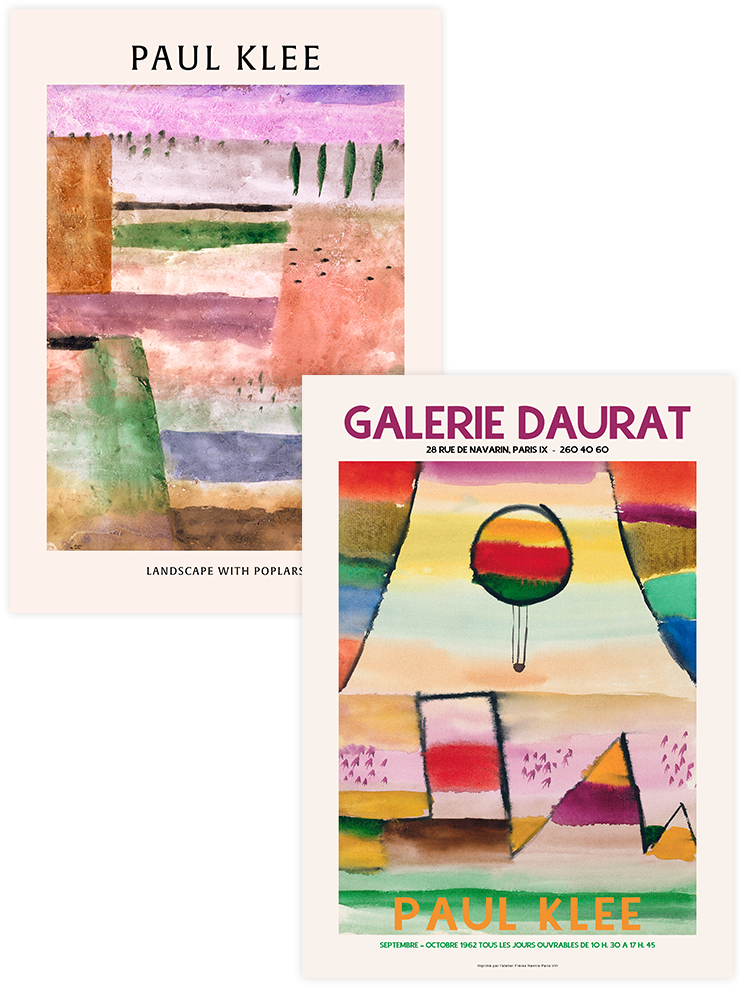 Paul Klee Landscape & Balloon - Poster Seti Duo Ünlü Ressamlar Poster