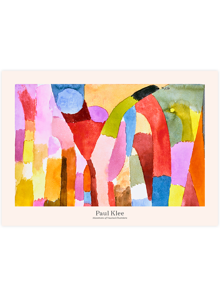 Klee Tonozlu Odaların Hareketi - Art Print