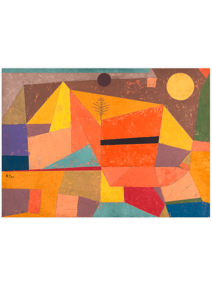 Klee Joyful Mountain Landscape - Art Print Ürün ana görseli