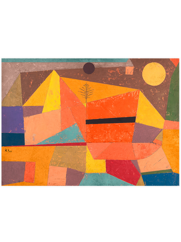 Klee Joyful Mountain Landscape - Art Print