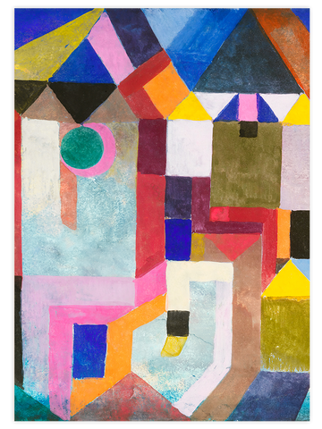 Paul Klee Colorful Architecture - Art Print