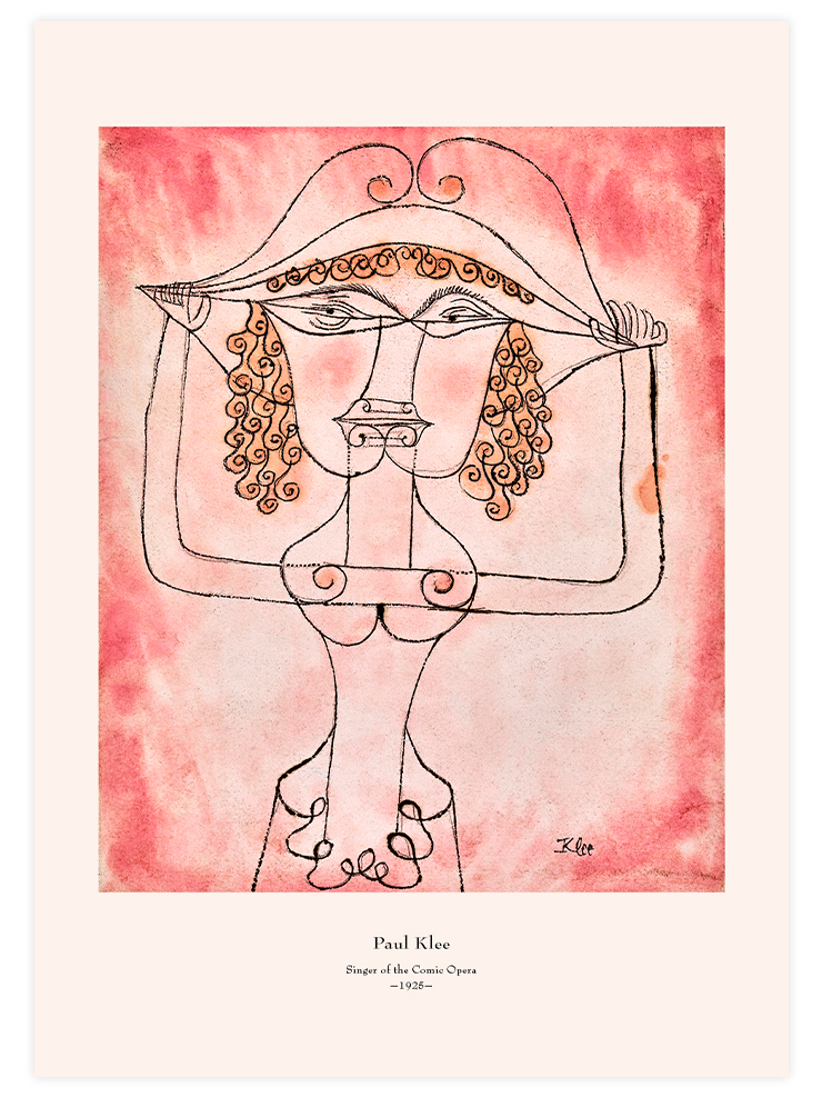 Klee Singer of the Comic Opera - Art Print Ürün ana görseli
