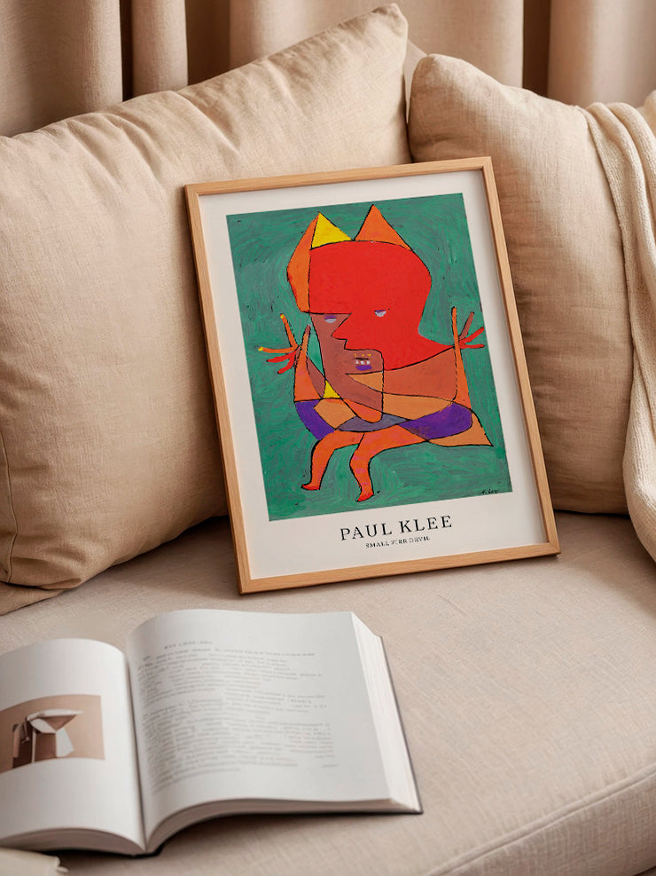Klee Small Fire Devil - Art Print  Poster