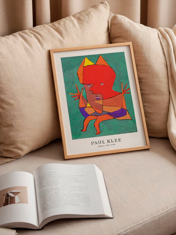 Klee Small Fire Devil - Art Print  Poster