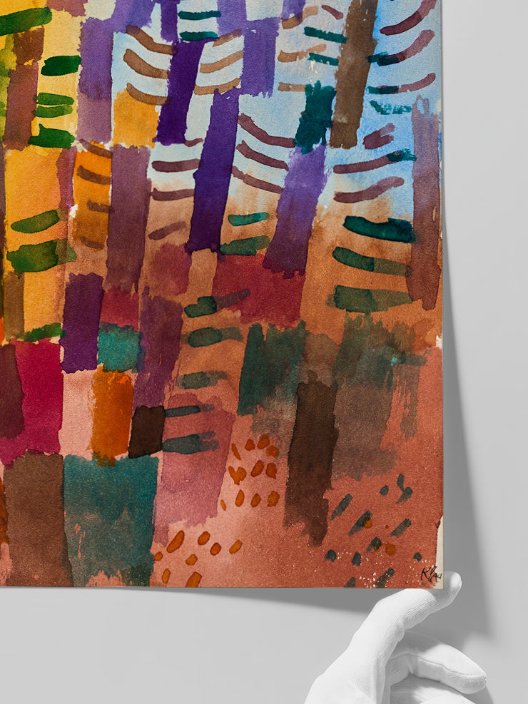 Klee Pine Forest - Art Print  Poster