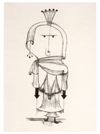 Witch with a Comb - Art Print