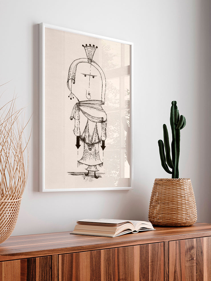 Witch with a Comb - Art Print  Poster