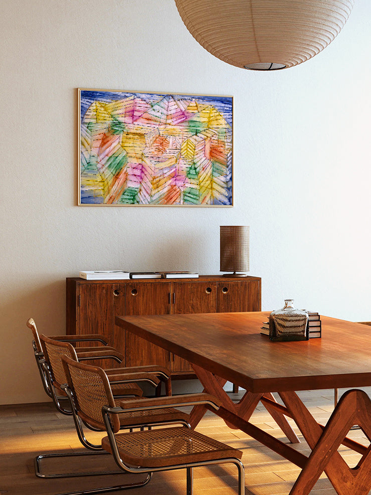 Klee Theater Mountain Construction - Art Print  Poster