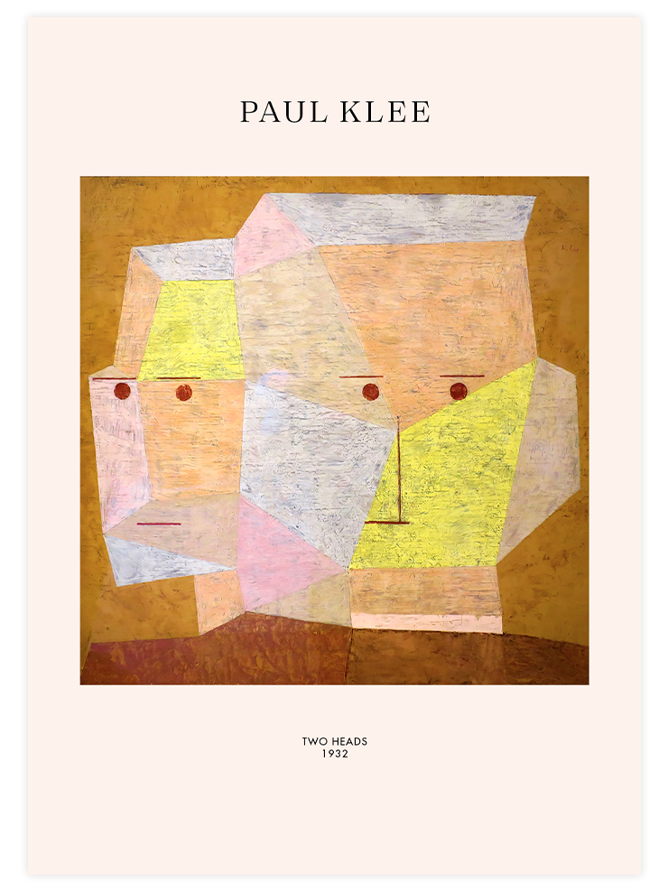 Klee Two Heads - Art Print