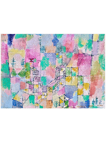 Klee Two Little Pleasure Castles - Art Print