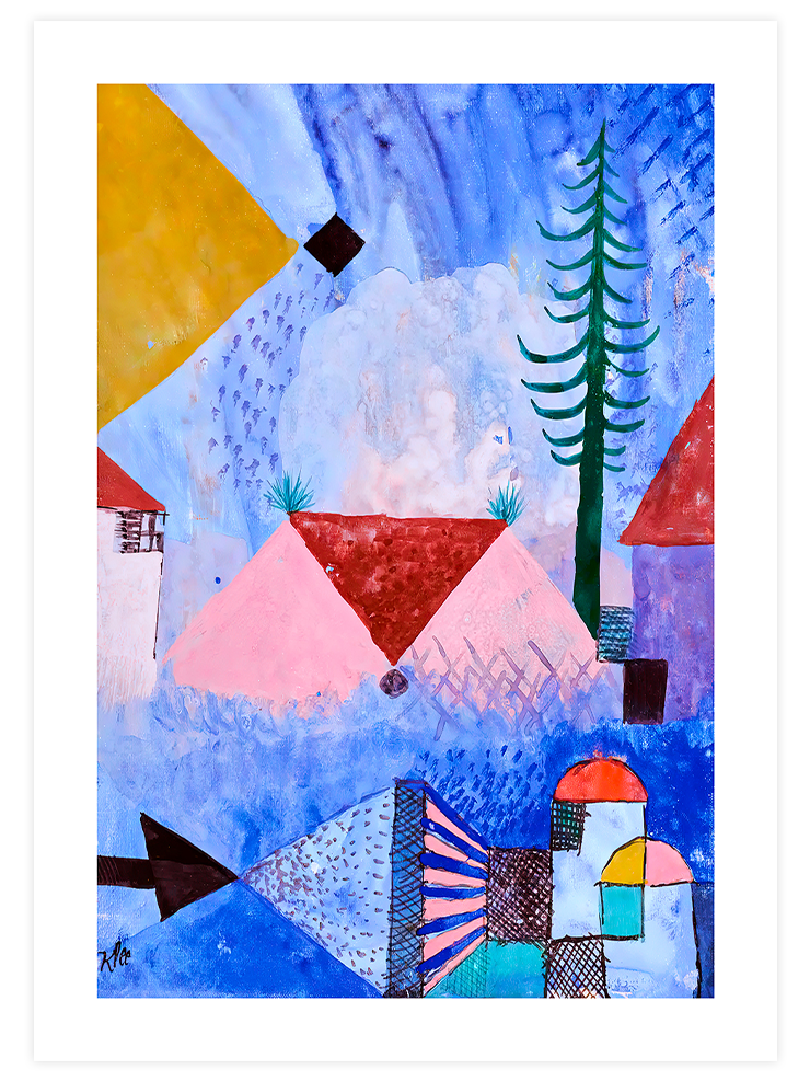 Klee With Slender Fir Tree - Art Print Ürün ana görseli