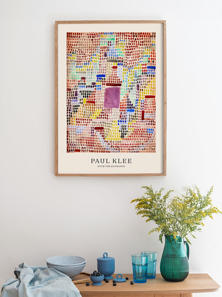 Klee With the Entrance - Art Print  Poster
