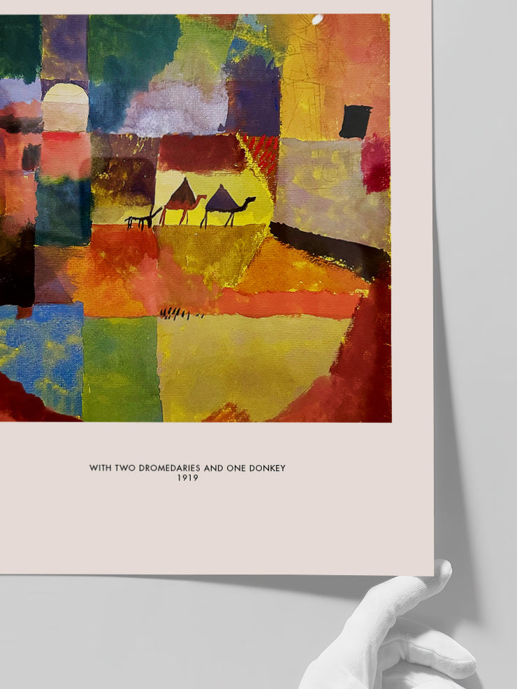 Klee With two Dromedaries and one Donkey - Art Print