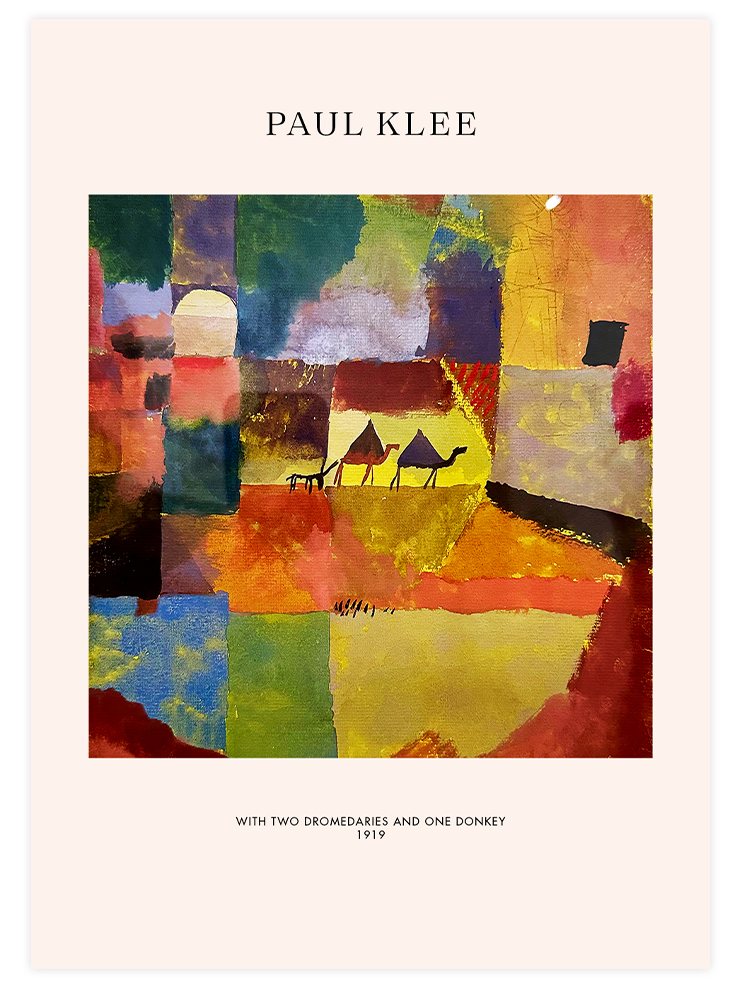 Klee With two Dromedaries and one Donkey - Art Print