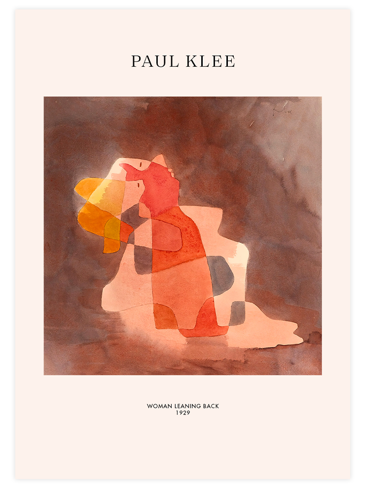 Klee Woman Leaning Back - Art Print Ürün ana görseli