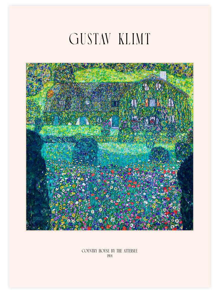 Klimt Country House by the Attersee - Art Print Ürün ana görseli