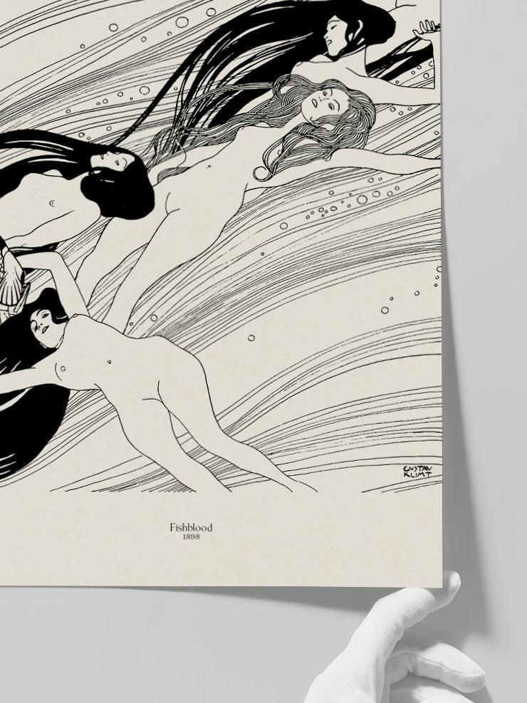 Klimt Fishblood - Art Print  Poster