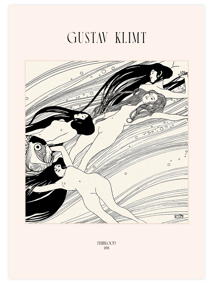 Klimt Fischblut - Art Print Ürün ana görseli