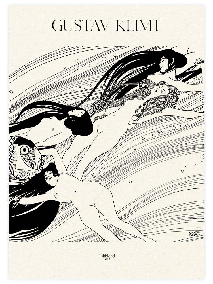 Klimt Fishblood - Art Print Ürün ana görseli