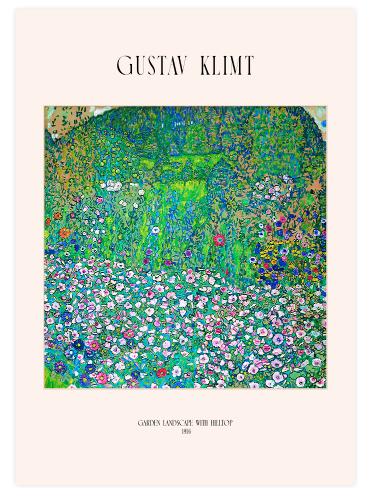 Klimt Garden Landscape with Hilltop - Art Print Ürün ana görseli
