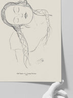 Klimt Half Figure of a Woman - Art Print