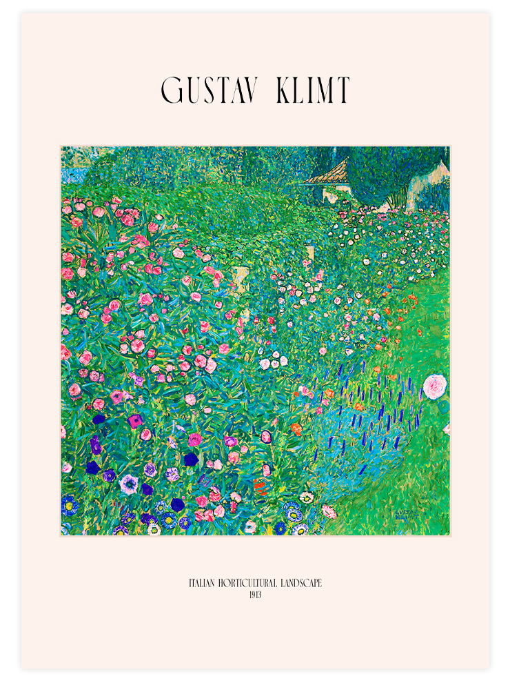 Klimt Italian Horticultural Landscape - Art Print
