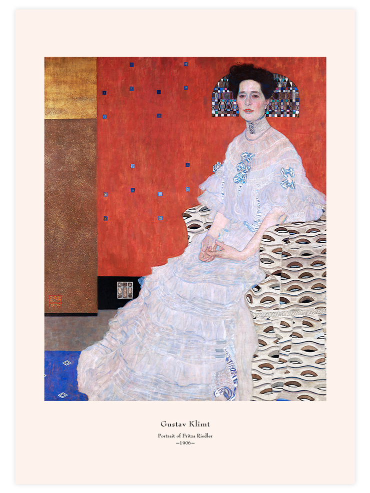 Klimt Portrait of Fritza Riedler - Art Print