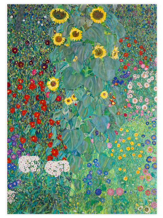 Klimt Farm Garden with Sunflowers - Art Print