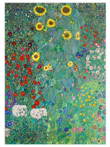 Klimt Farm Garden with Sunflowers - Art Print