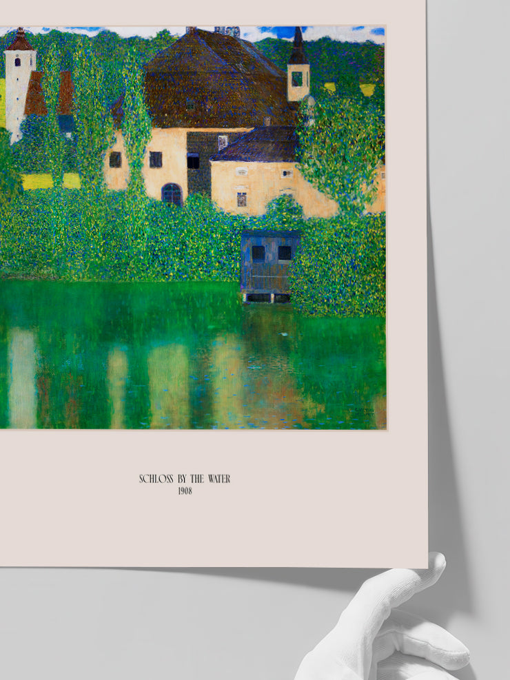 Klimt Schloss by the Water - Art Print