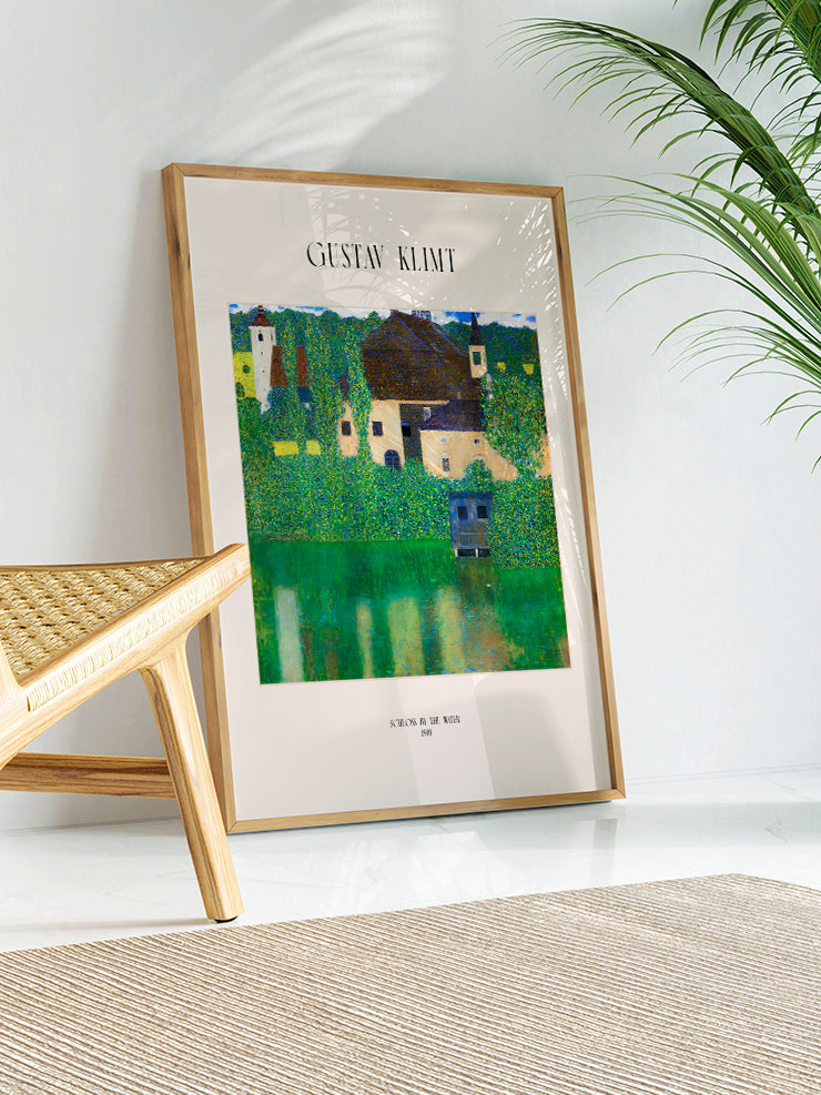 Klimt Schloss by the Water - Art Print  Poster