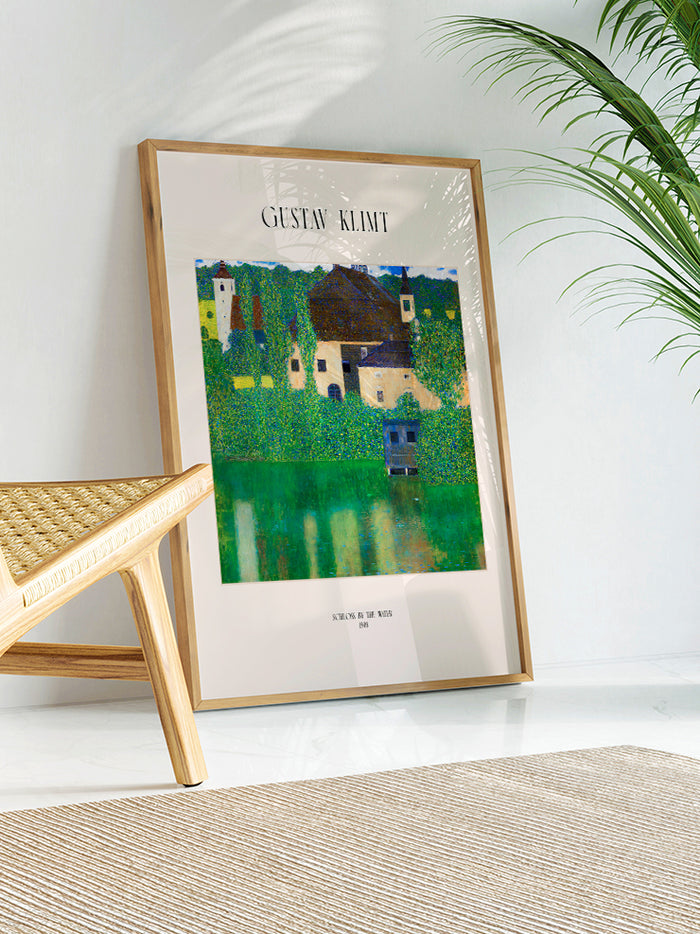 Klimt Schloss by the Water - Art Print  Poster