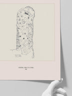 Klimt Ayakta Duran Aşık Çift - Art Print