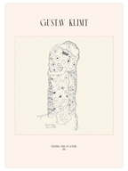 Klimt Ayakta Duran Aşık Çift - Art Print