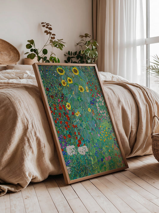 Klimt Farm Garden with Sunflowers - Art Print