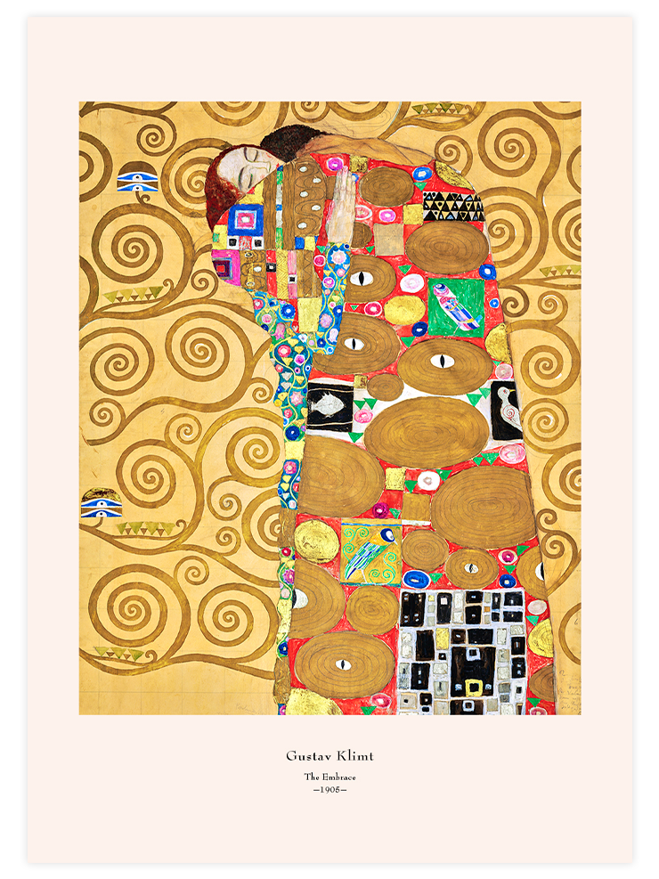 Gustav Klimt The Embrace - Art Print