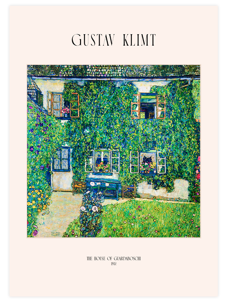 Klimt The House of Guardaboschi - Art Print