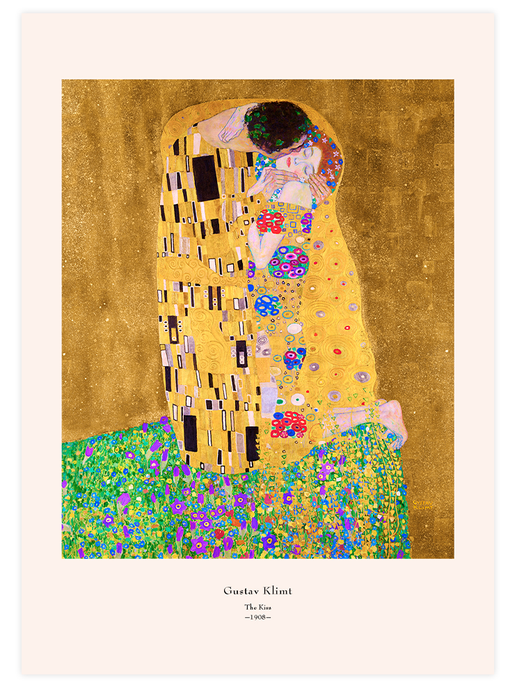 Gustav Klimt The Kiss - Art Print