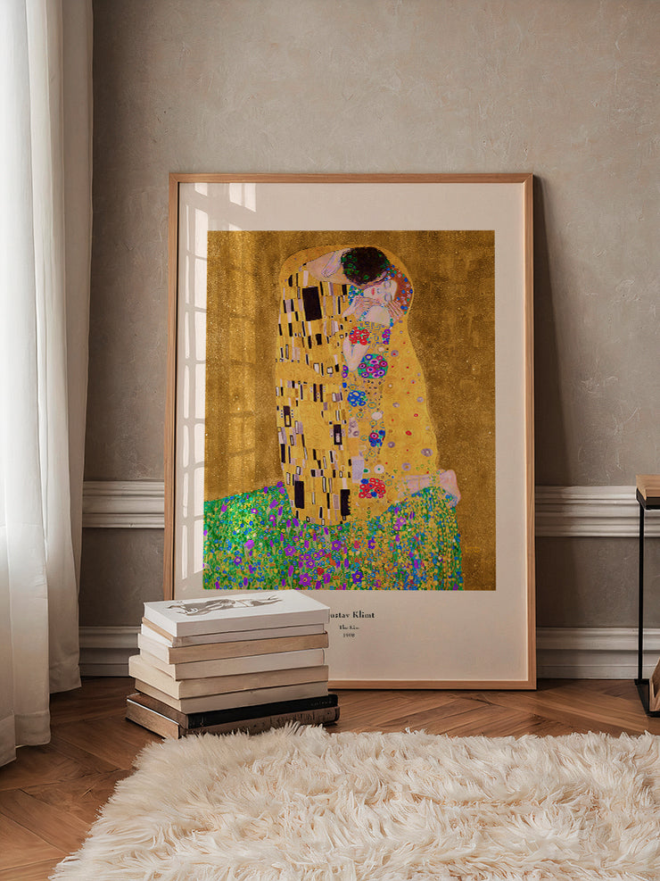 Gustav Klimt 接吻 アートプリント 約60cm x 50cm Gustav Klimt The Kiss | Sanat Posteri
