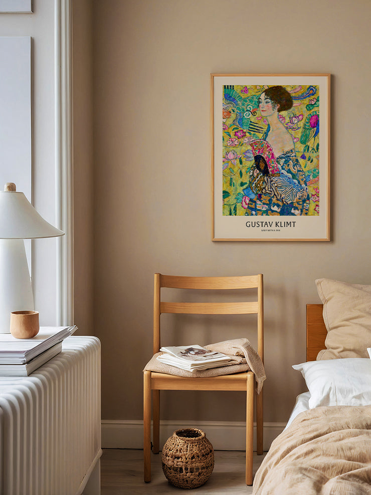 Gustav Klimt Woman With Fan - Art Print  Poster