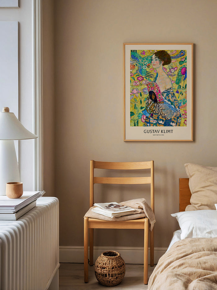 Gustav Klimt Woman With Fan - Art Print  Poster