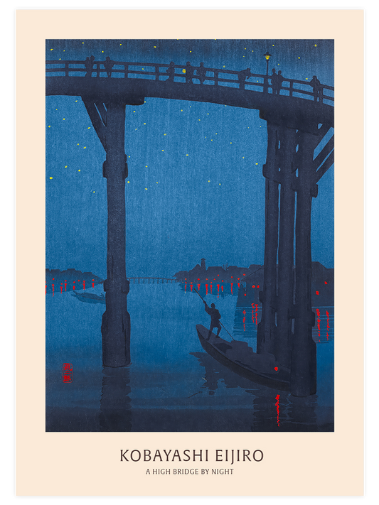 Kobayashi A High Bridge by Night - Art Print