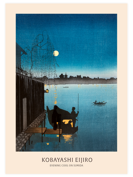 Kobayashi Evening Cool on Sumida - Art Print