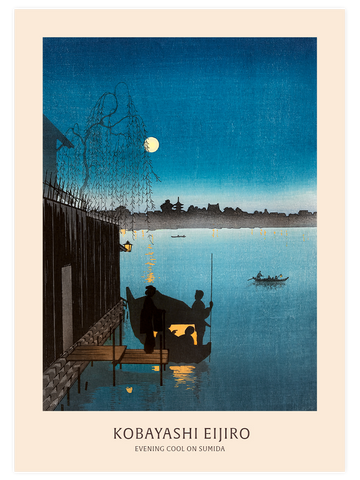 Kobayashi Evening Cool on Sumida - Art Print