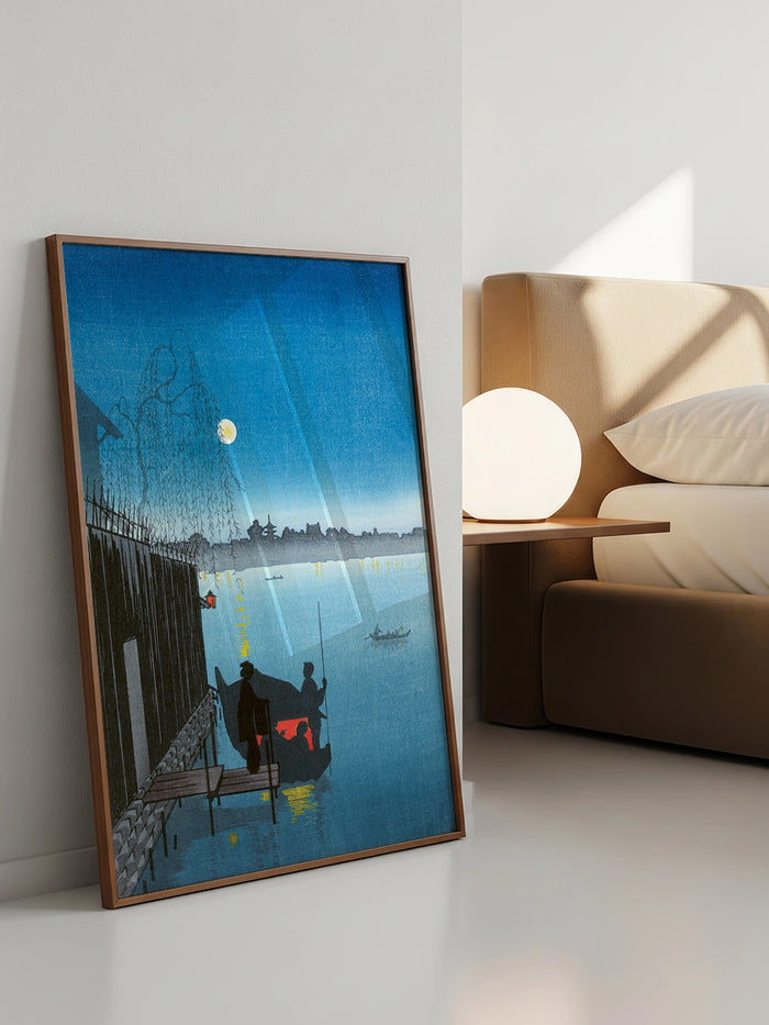 Kobayashi, Evening Cool on the Sumida River - Art Print  Poster