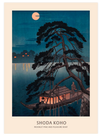 Koho Shoda Moonlit Pine & Pleasure Boat - Art Print