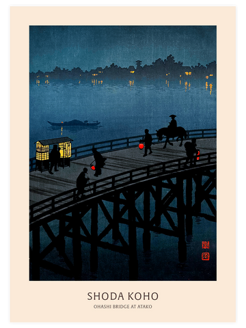 Koho Shoda Ohashi Bridge at Atako - Art Print
